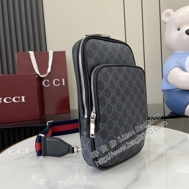 Gucci專櫃古馳最新款小型斜挎包男士胸包 jh2882型號：822073